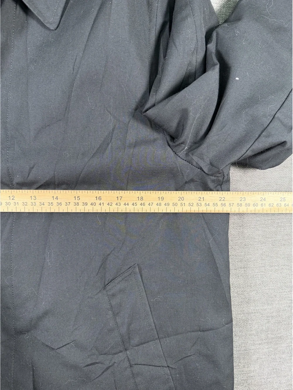 Tailored McGregor Black Long Coat Size 38 Made in USA